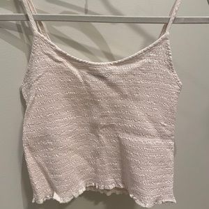 Brandy Melville ruched pink tank top.